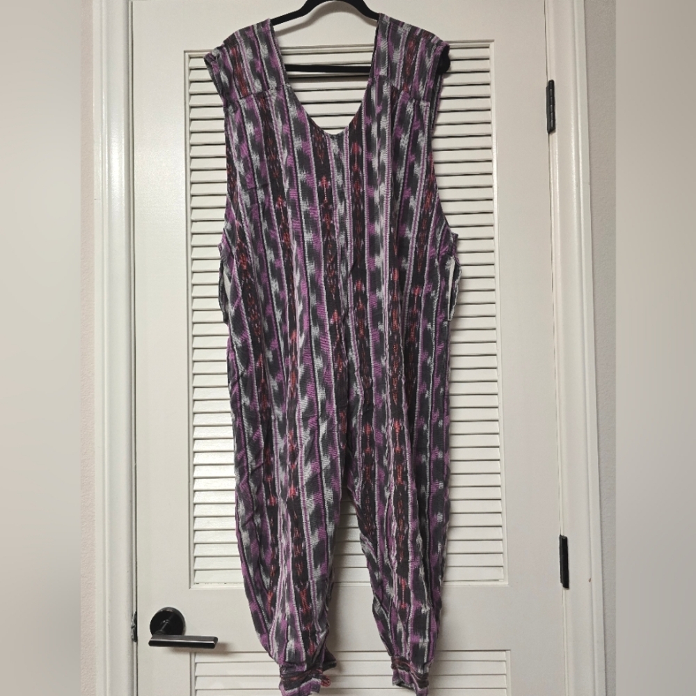 (Plus-Size) Loose-Fit Casual Sleeveless Jumpsuit With Pockets